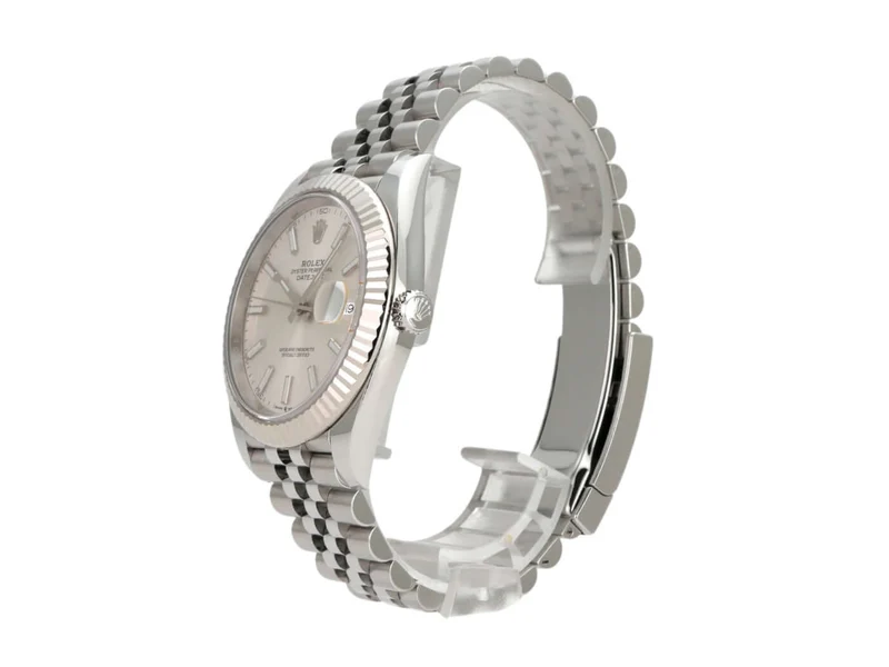 Rolex Datejust 41 Edelstahl Weißgold 126334 Silber Jubile-Band
