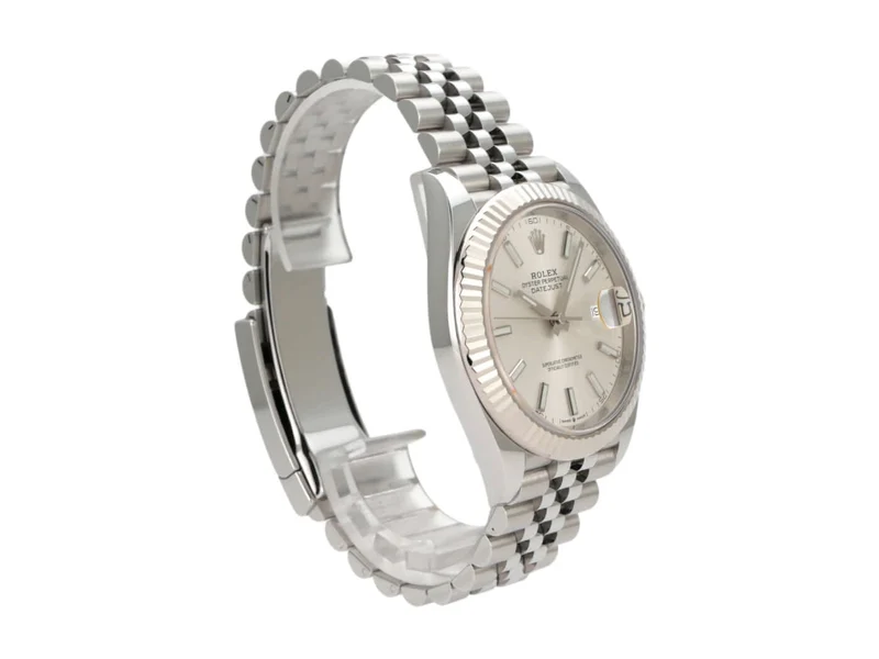 Rolex Datejust 41 Edelstahl Weißgold 126334 Silber Jubile-Band