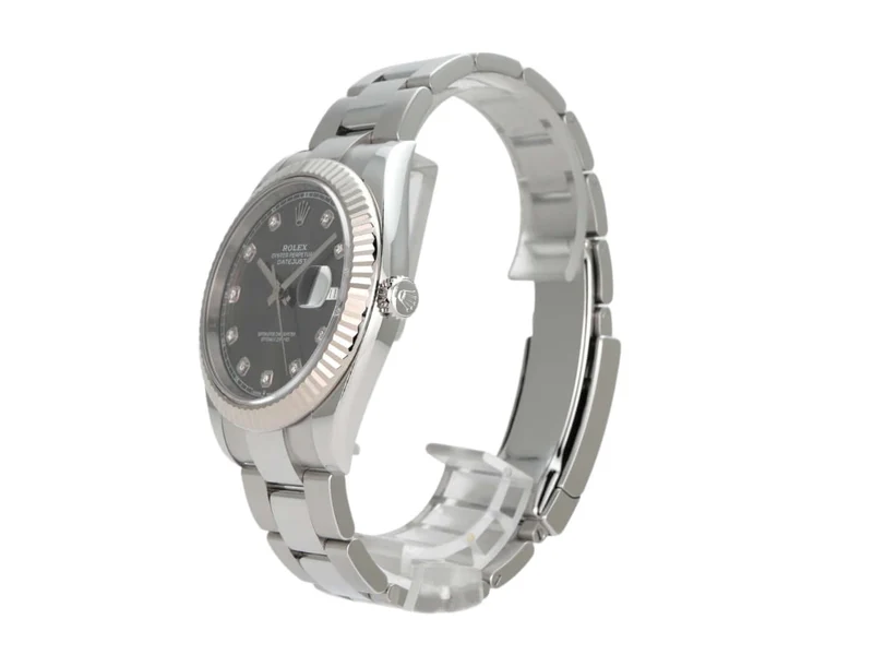 Rolex Datejust 41 Edelstahl Weißgold 126334 Rhodium Diamant