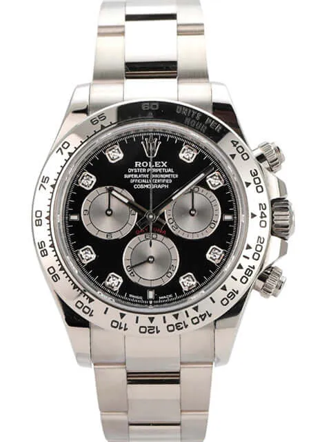 Rolex Daytona Weißgold 126509 Schwarz Diamant