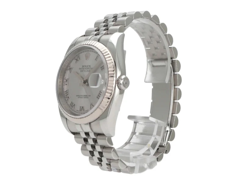 Rolex Datejust 36 Oystersteel 116234 Silber Römisch Jubile-Band