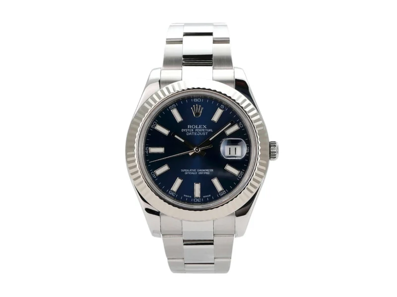 Rolex Datejust II 41 Edelstahl Weißgold 116334 Blau