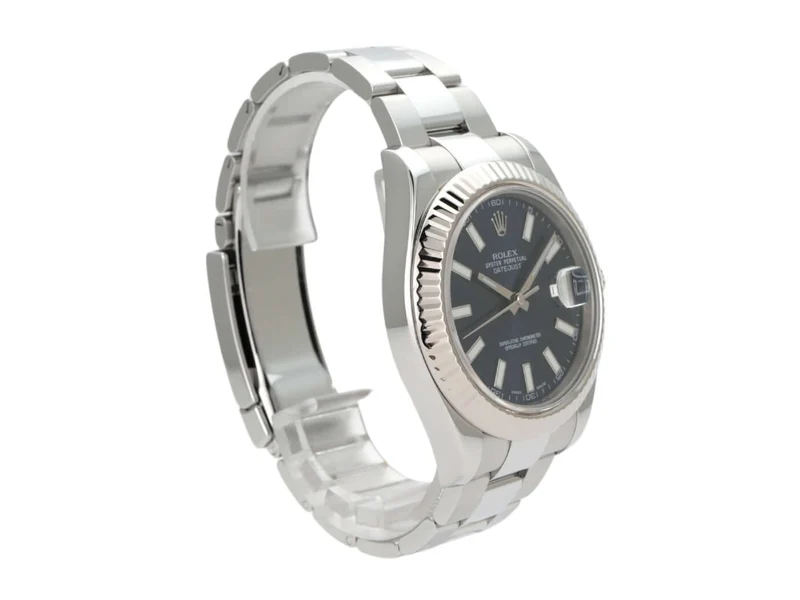 Rolex Datejust II 41 Edelstahl Weißgold 116334 Blau