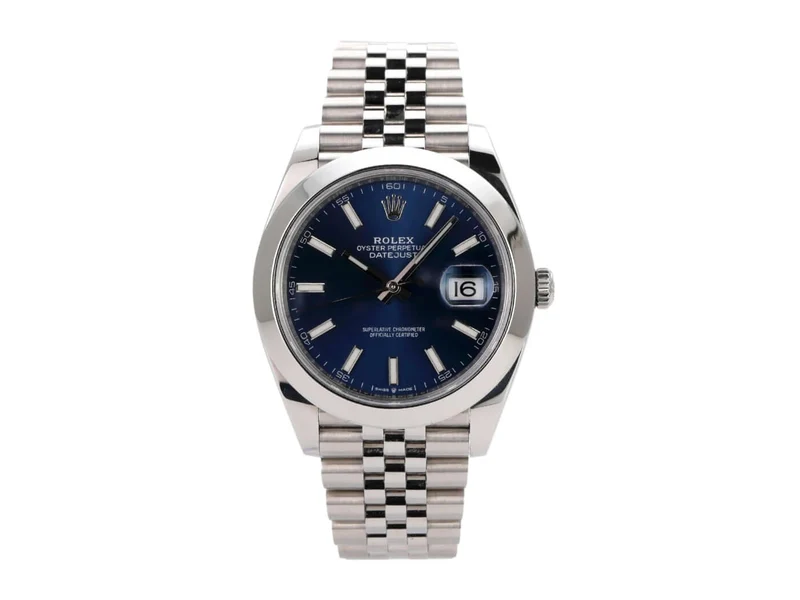 Rolex Datejust 41 Edelstahl 126300 Blau Jubile-Band