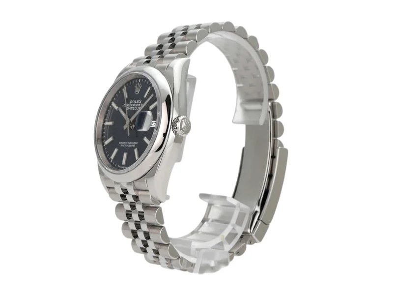 Rolex Datejust 36 Oystersteel 126200 Blau Riffelmuster Jubile-Band