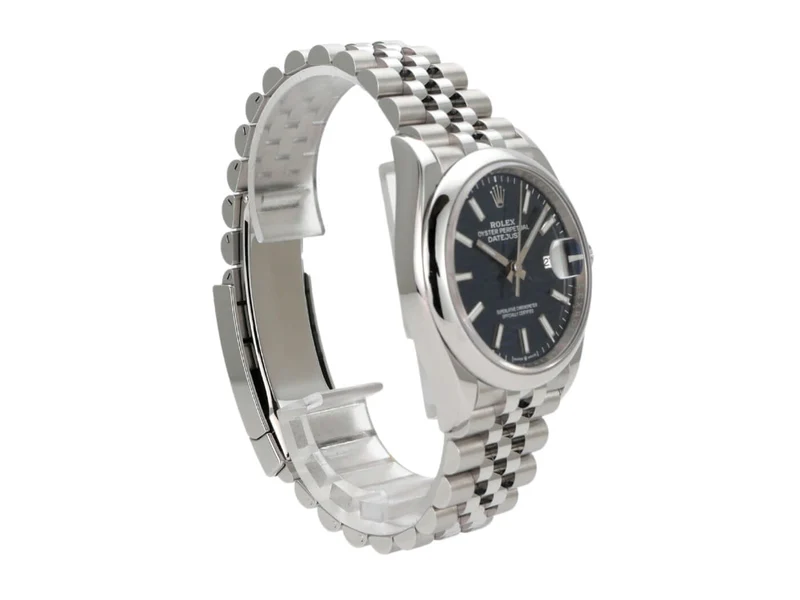 Rolex Datejust 36 Oystersteel 126200 Blau Riffelmuster Jubile-Band