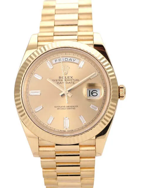 Rolex Day-Date 40 Gelbgold 228238 Champagner Diamant