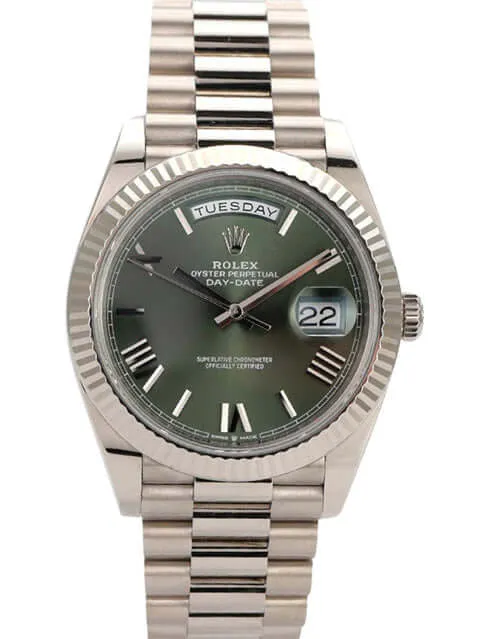 Rolex Day-Date 40 Weißgold 228239 Olivgrün