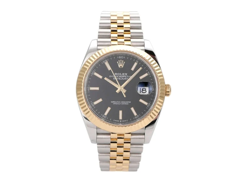 Rolex Datejust 41 Edelstahl Gelbgold 126333 Schwarz Jubile-Band