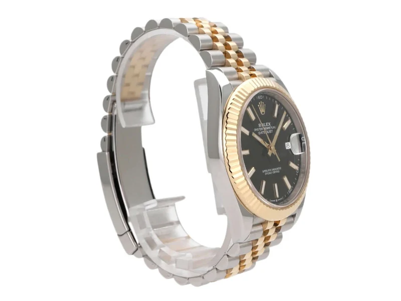 Rolex Datejust 41 Edelstahl Gelbgold 126333 Schwarz Jubile-Band