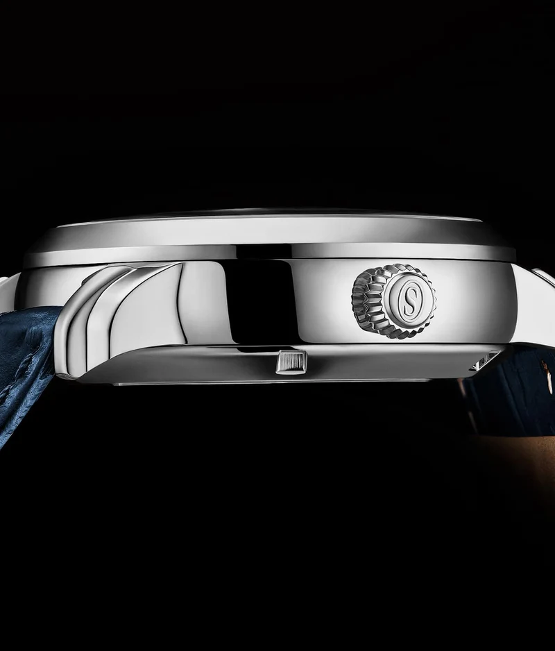 Stührling Celestial Timekeeper 1017 Dual Time Automatic 44mm Skeleton Watch