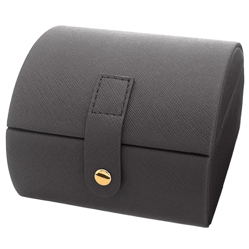 Stührling Charcoal Grace Watch & Jewelry Box
