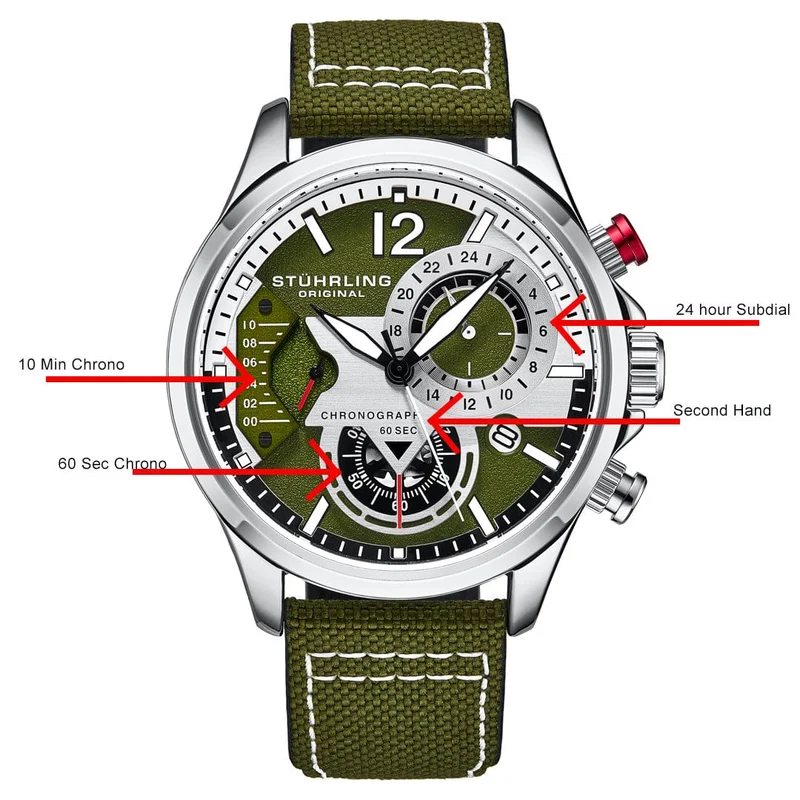 Stührling Cordura 4029 Quartz 45mm Aviator