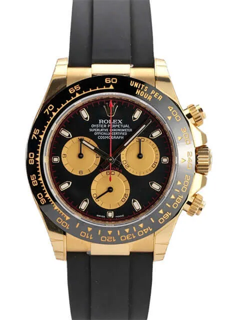 Rolex Daytona 116518LN Gelbgold Oysterflex Schwarz Champagner