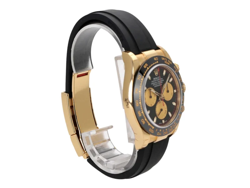 Rolex Daytona 116518LN Gelbgold Oysterflex Schwarz Champagner