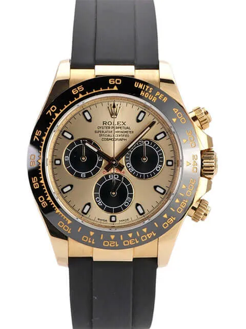 Rolex Daytona 116518LN Gelbgold Oysterflex Champagnerfarben