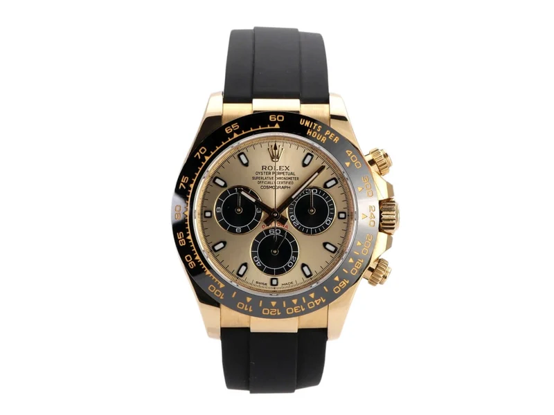 Rolex Daytona 116518LN Gelbgold Oysterflex Champagnerfarben