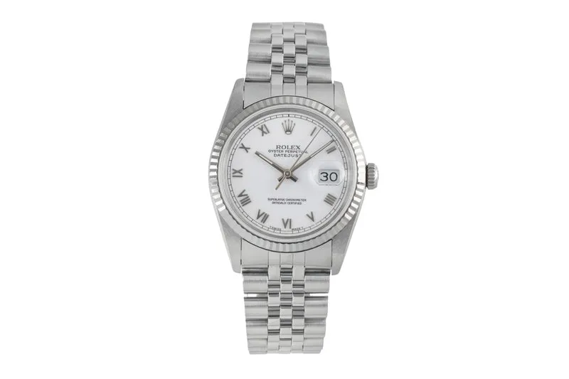 Rolex Datejust steel / white gold automatic men's watch 16234 [2604013]
