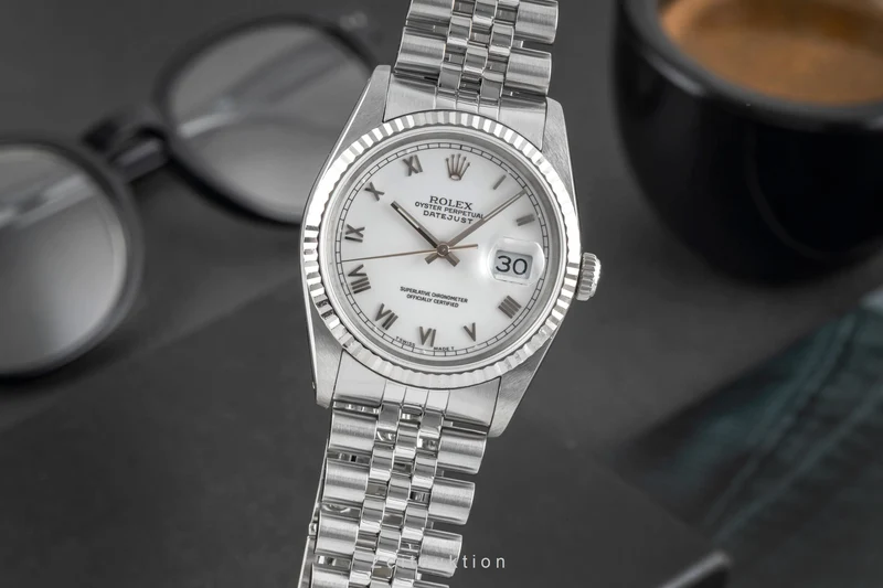 Rolex Datejust steel / white gold automatic men's watch 16234 [2604013]