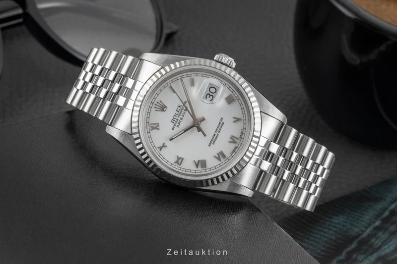 Rolex Datejust steel / white gold automatic men's watch 16234 [2604013]