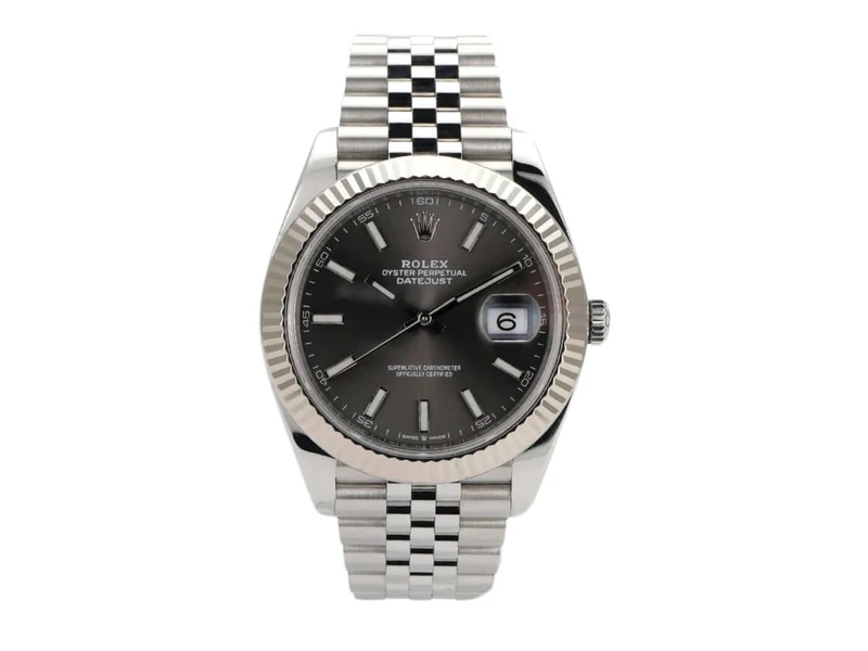 Rolex Datejust 41 Edelstahl Weißgold 126334 Rhodium Jubile-Band
