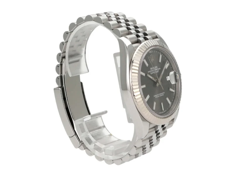 Rolex Datejust 41 Edelstahl Weißgold 126334 Rhodium Jubile-Band
