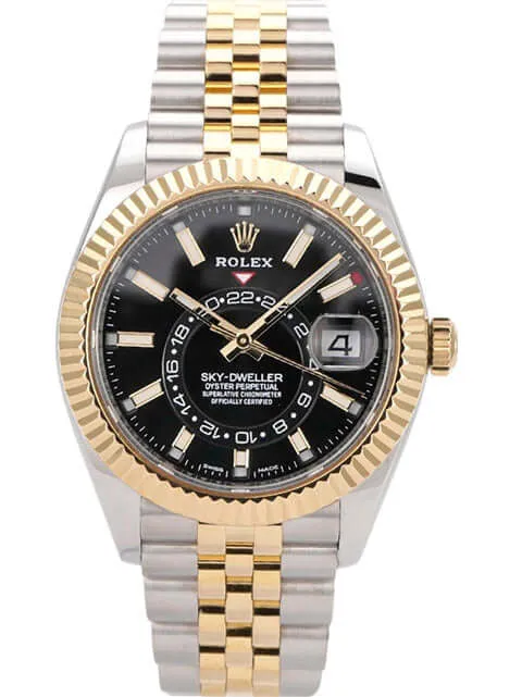 Rolex Sky-Dweller 326933 Schwarz Jubile-Band