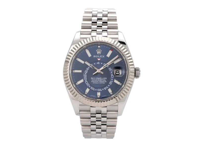 Rolex Sky-Dweller 326934 Edelstahl Weißgold Blau Jubile-Band