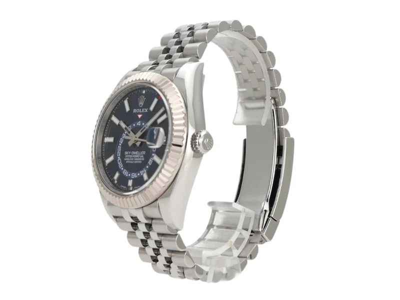 Rolex Sky-Dweller 326934 Edelstahl Weißgold Blau Jubile-Band