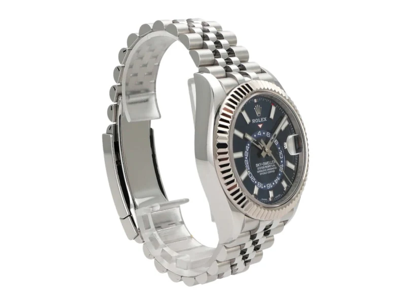Rolex Sky-Dweller 326934 Edelstahl Weißgold Blau Jubile-Band