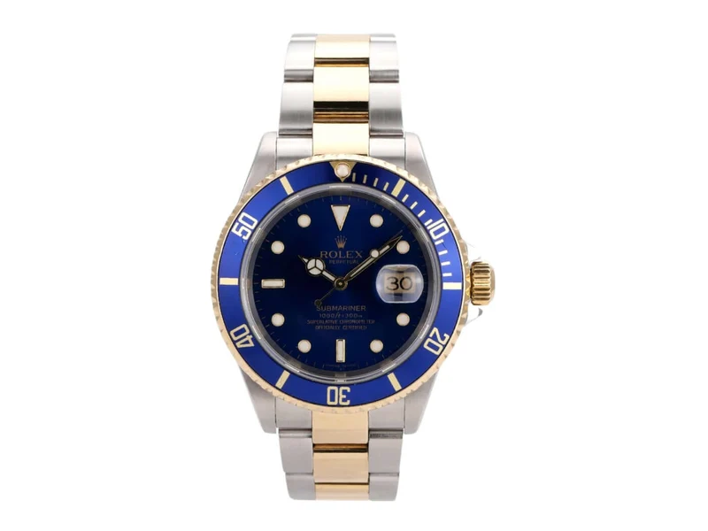 Rolex Submariner Date 16613 Edelstahl Gold Blau