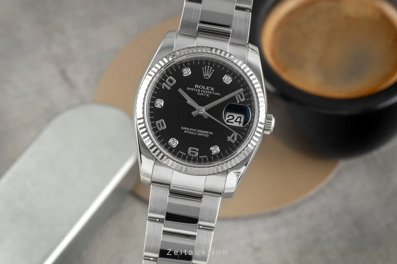Rolex Date steel / white gold automatic unisex 115234 [2603769]