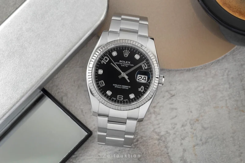 Rolex Date steel / white gold automatic unisex 115234 [2603769]