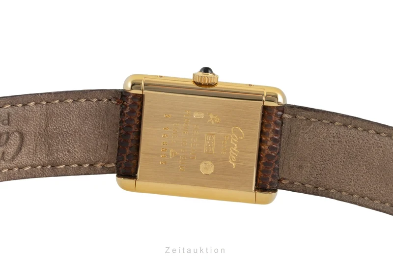 Cartier Tank silver-gilt manual winding women's watch [2603162]