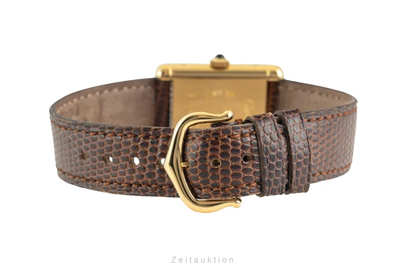 Cartier Tank silver-gilt manual winding women's watch [2603162]