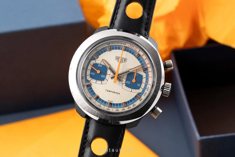 Heuer Temporada chronograph plastic manual winding men's watch 733.809 Vintage [2603944]