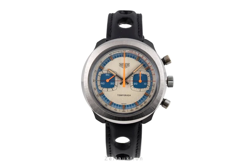Heuer Temporada chronograph plastic manual winding men's watch 733.809 Vintage [2603944]