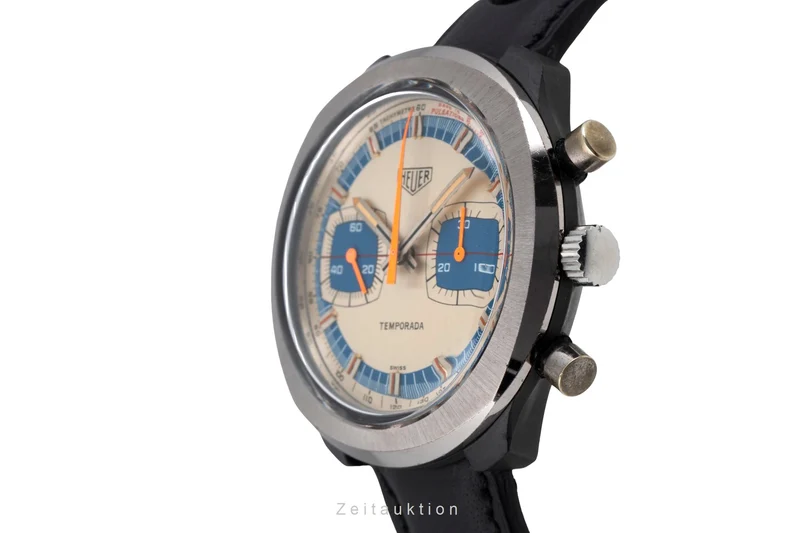 Heuer Temporada chronograph plastic manual winding men's watch 733.809 Vintage [2603944]