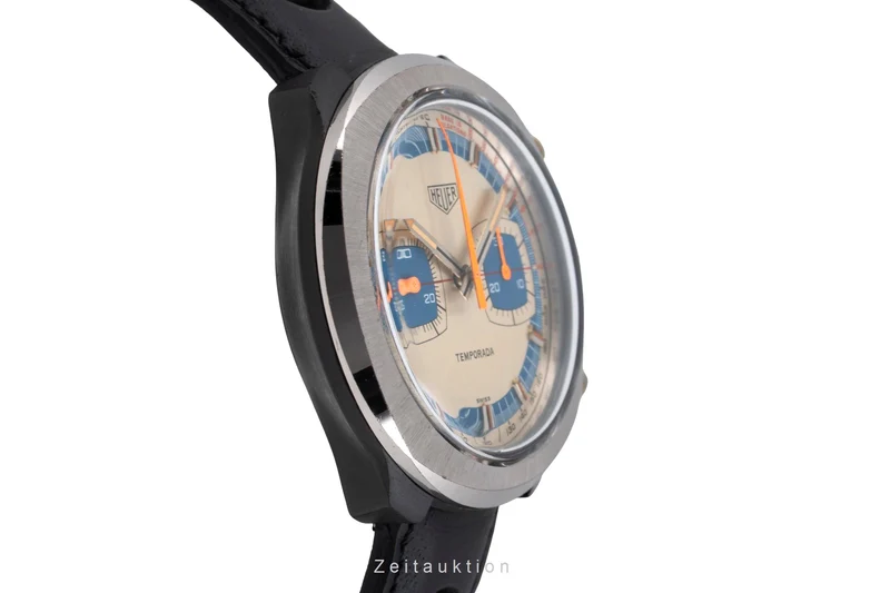 Heuer Temporada chronograph plastic manual winding men's watch 733.809 Vintage [2603944]