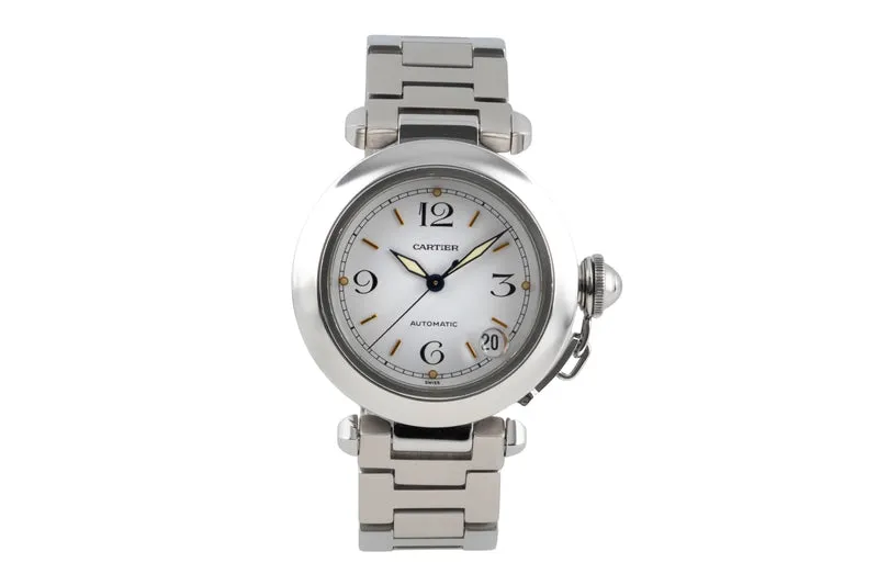 Cartier Pasha steel automatic men's watch W31015M7 [2603952]