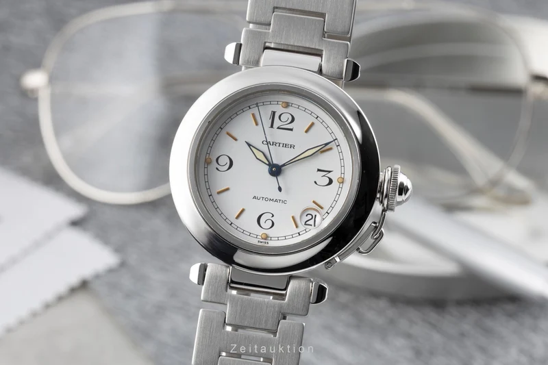Cartier Pasha steel automatic men's watch W31015M7 [2603952]