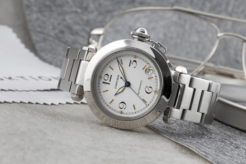 Cartier Pasha steel automatic men's watch W31015M7 [2603952]