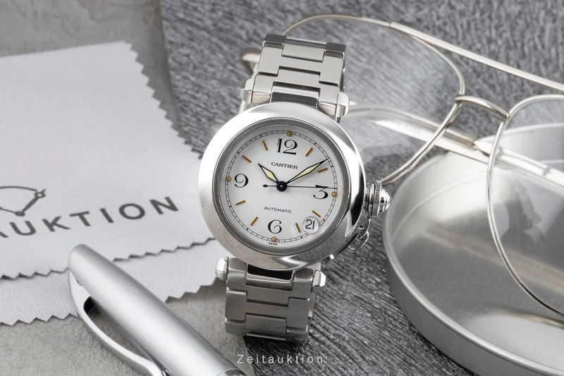 Cartier Pasha steel automatic men's watch W31015M7 [2603952]