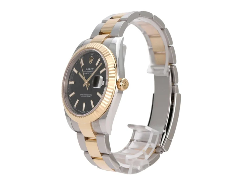 Rolex Datejust 41 Edelstahl Gelbgold 126333 Schwarz