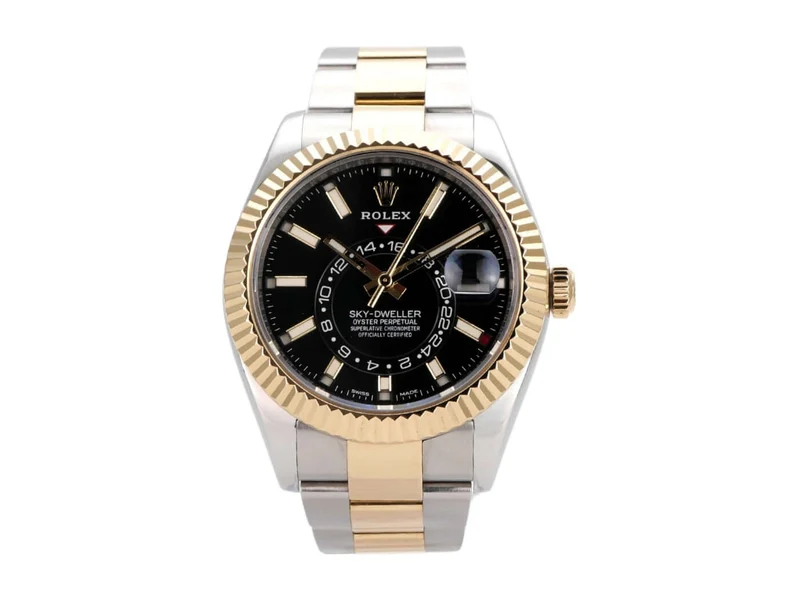 Rolex Sky-Dweller Edelstahl - Gelbgold 326933 Schwarz