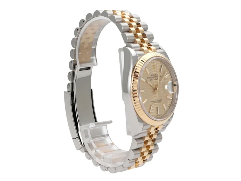 Rolex Datejust 36 Oystersteel Gelbgold 126233 Golden Riffel Jubile-Band