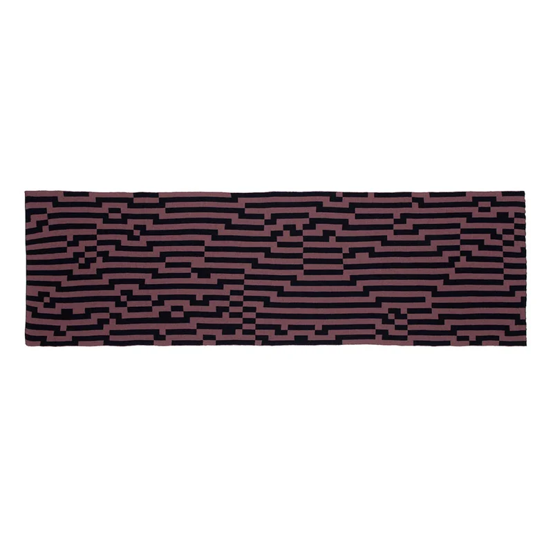 BITMAP ZOOM IN 6 | braun & schwarze SCHAL-STOLA | 194x64 cm | 100% Merino Wolle | Cristian Zuzunaga