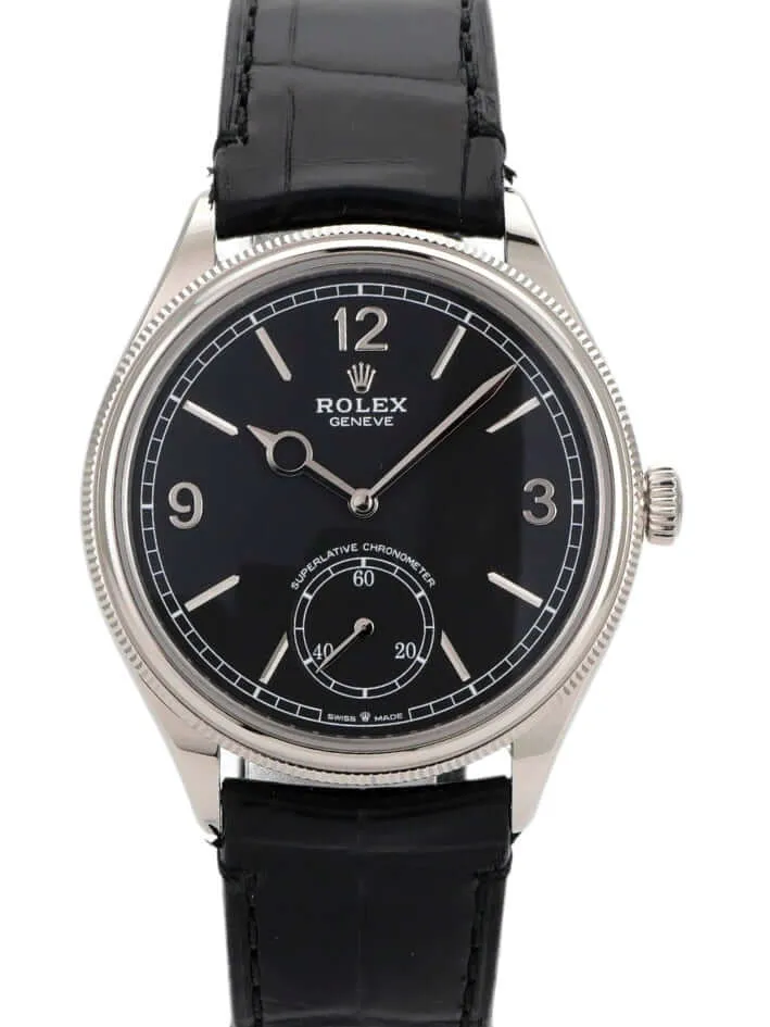 Rolex Perpetual 1908 Weißgold 52509 Schwarz