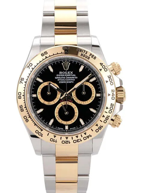 Rolex Daytona Edelstahl Gelbgold 126503 Schwarz