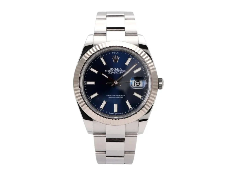 Rolex Datejust 41 Edelstahl Weißgold 126334 Blau